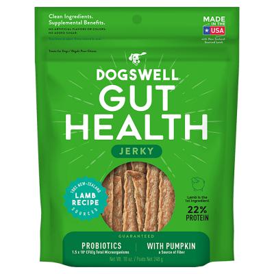 Dogswell Gut Health Jerky Lamb Recipe 10 oz.