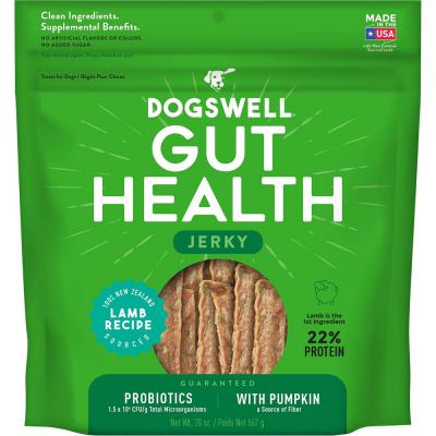 Dogswell Gut Health Jerky Lamb Recipe 20 oz.