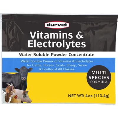 Durvet Vitamins & Electrolytes Soluble Powder Concentrate 4 oz.