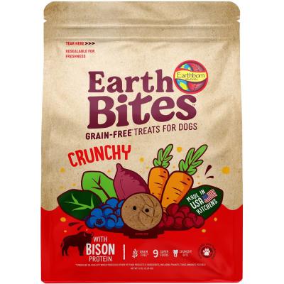 Earthborn EarthBites Crunchy Grain-Free Dog Treats Bison 10 oz.