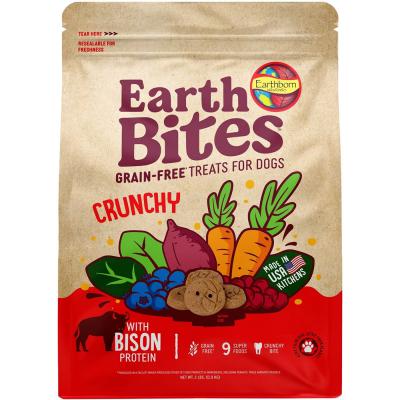 Earthborn EarthBites Crunchy Grain-Free Dog Treats Bison 2 lb.