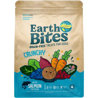 Earthborn EarthBites Crunchy Grain-Free Dog Treats Salmon 10 oz.