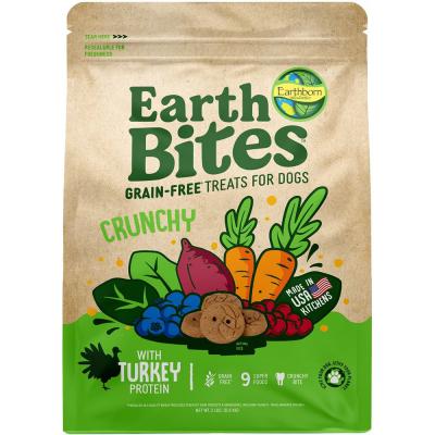 Earthborn EarthBites Crunchy Grain-Free Dog Treats Turkey 2 lb.