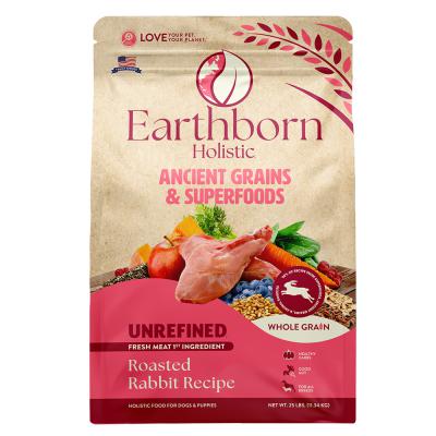 Earthborn Unrefined Roasted Rabbit With Ancient Grains & Superfoods Dry Dog Food 25 lb.