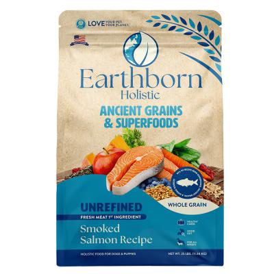 Earthborn Unrefined Smoked Salmon With Ancient Grains & Superfoods Dry Dog Food 25 lb.