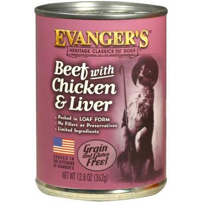 Evangers Grain-Free Beef with Chicken & Liver 12.5 oz.