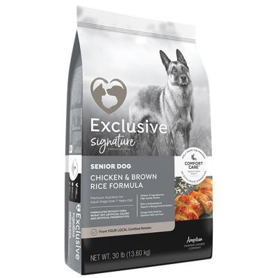 Exclusive Senior Dog Chicken & Brown Rice 15 lb.