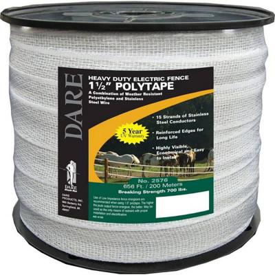 Dare Heavy Duty Electric Fence Poly Tape 1.5 In. 656 Ft.