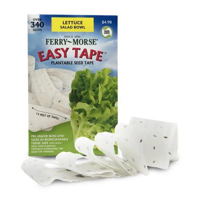 Ferry Morse Vegetable Easy Tape Plantable Seed Tape Lettuce Salad Bowl 340 Seeds