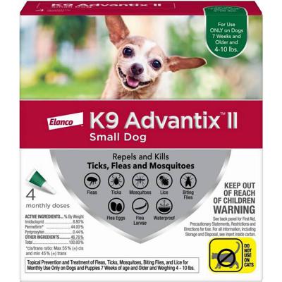 K9 Advantix II Small Dog 4 Doses