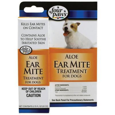 Four Paws Aloe Ear Mite Treatment For Dogs .75 oz.