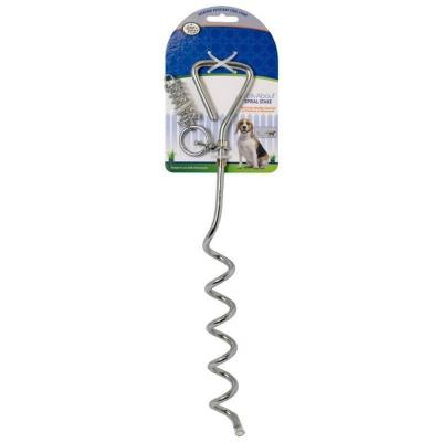 Four Paws Walk-About 19 In. Spiral Stake Medium Weight For Dogs Under 50 Lbs.