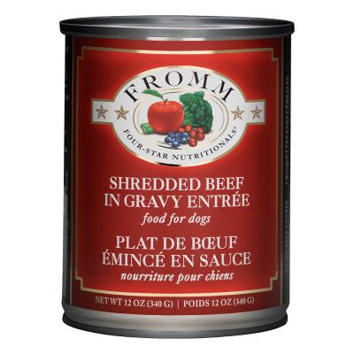 Fromm Four-Star Shredded Beef In Gravy EntrÎ˜e Dog Food 12.2 oz.
