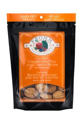 Fromm Four-Star Oven-Baked Chicken w/Peas & Carrots Recipe Dog Treats 8 oz.