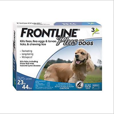 FRONTLINE PLUS DOG 23-44 lb. 3PK