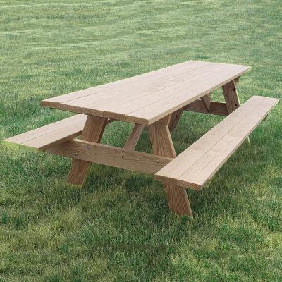 Wooden Picnic Table With Benches 8 Ft.