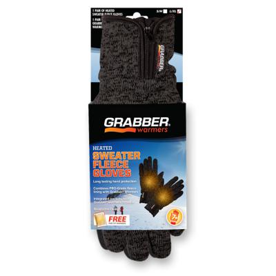 Grabber Heated Sweater Fleece Gloves LG/XL