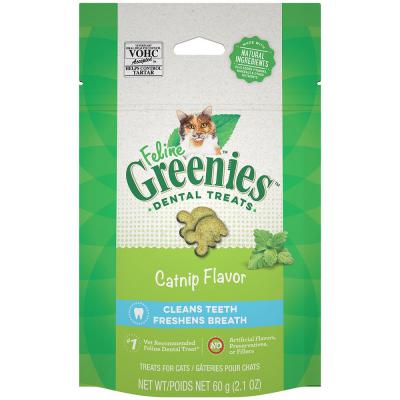 Feline Greenies Dental Treats Catnip Flavor 2.1 oz.