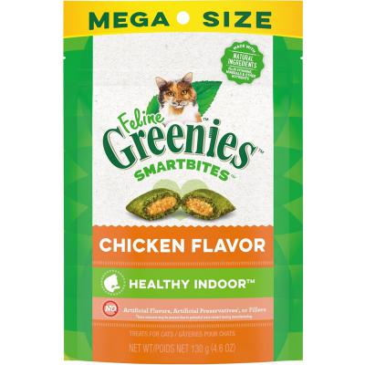 Feline Greenies Smart Bite Chicken Healthy Indoor 4.6 oz.
