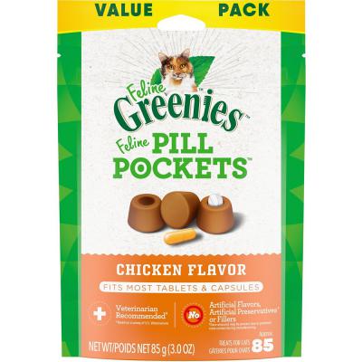 Feline Greenies Pill Pockets Chicken Flavor 3 oz.