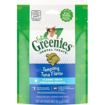 Feline Greenies Dental Treats Tempting Tuna Flavor 2.1 oz.