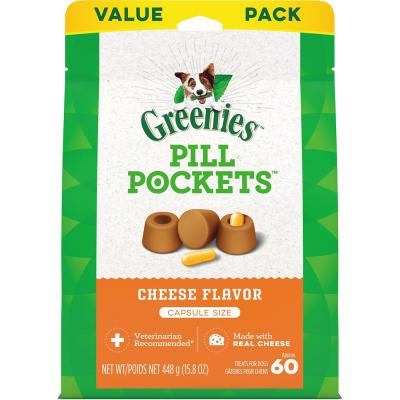 Greenies Pill Pocket Cheese Flavor Capsule Size 15.8 oz.