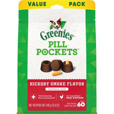 Greenies Pill Pockets Hickory Smoke flavor Capsule Size 15.8 oz.