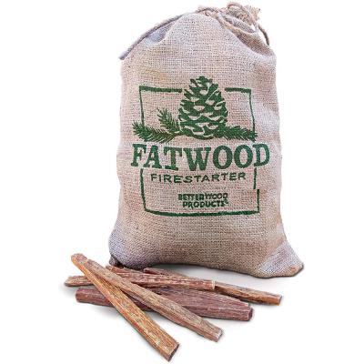 Fatwood Fire Starter 4 lb. Burlap Bag