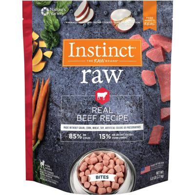 Instinct Frozen 85/15 Raw Natural Beef Recipe Bites 6 lb.