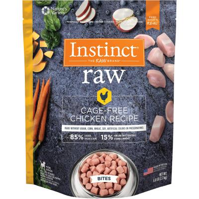 Instinct Frozen 85/15 Raw Cage-Free Chicken Recipe Bites 6 lb.