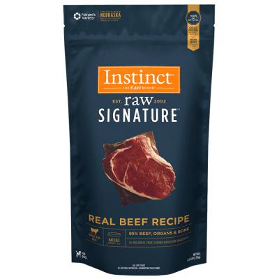 Instinct Frozen Raw Signature Real Beef Recipe Patties 6 lb.