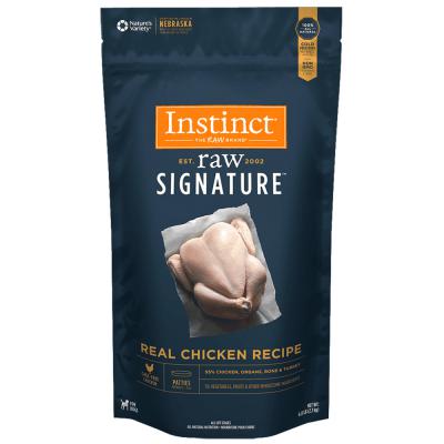 Instinct Frozen Raw Signature Real Chicken Recipe Patties 6 lb.