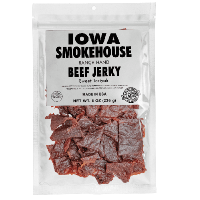 Iowa Smokehouse Ranch Hand Beef Jerky Sweet Teriyaki 8 oz.