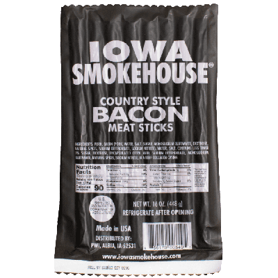Iowa Smokehouse Country Style Bacon Meat Sticks 16 oz.
