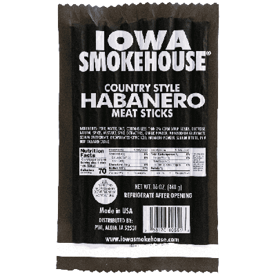 Iowa Smokehouse Country Style Habenero Meat Sticks 16 oz.