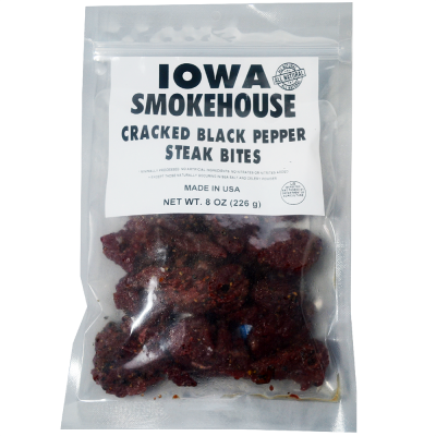 Iowa Smokehouse Cracked Black Pepper Steak Bites 8 oz.