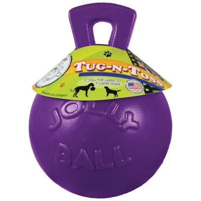 Jolly Pets Tug-N-Toss Ball 10 in. Purple