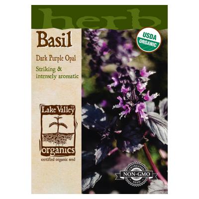 Lake Valley Seed Organic Basil Dark Purple Opal
