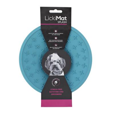 LickiMat Splash Dog Slow Feeder Bowl Lick Mat Turquoise
