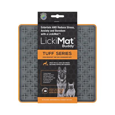 LickiMat Tuff Buddy Dog Lick Mat Orange