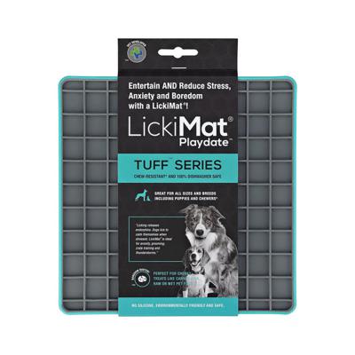 LickiMat Tuff Playdate Dog Lick Mat Turquoise