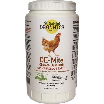 St. Gabriel Organics De-Mite Chicken Dust Bath Diatomaceous Earth 20 oz.
