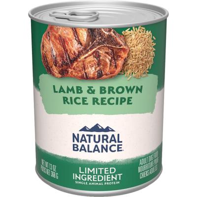 Natural Balance Limited Ingredient Lamb & Brown Rice Recipe Canned Dog Food 13 oz.