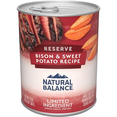 Natural Balance Limited Ingredient Grain-Free Reserve Bison & Sweet Potato Recipe Canned Dog Food 13 oz.