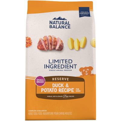 Natural Balance Limited Ingredient Grain Free Potato & Duck Small Breed Bites Dog Food 4 lb.