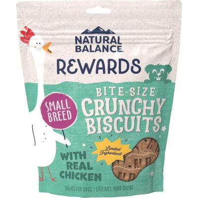 Natural Balance Rewards Small Breed Bite-Size Crunchy Biscuits with Real Chicken 8 oz.