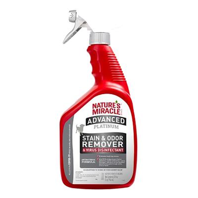 Nature's Miracle Dog Advanced Platinum Stain & Odor Remover & Virus Disinfectant 32 oz.