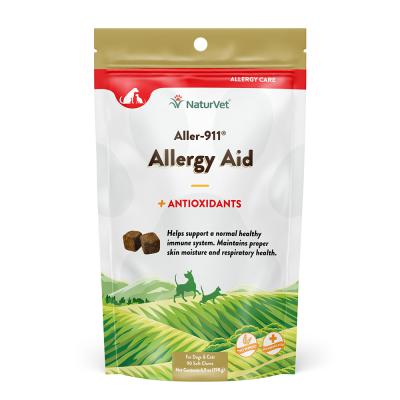 NaturVet Aller-911 Skin & Coat Allergy Aid Plus Antioxidants Soft Chews 90 Count