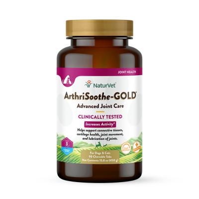 NaturVet ArthriSoothe-Gold Advanced Joint Care Level 3 Chewable Tabs 90 Count