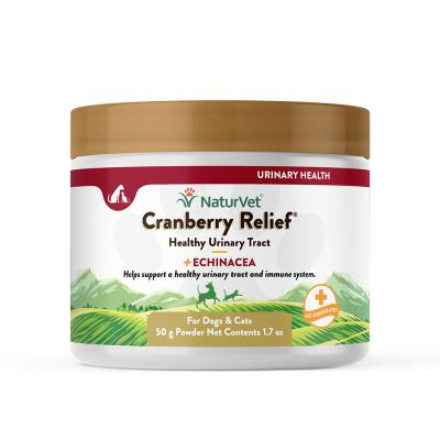NaturVet Cranberry Relief Healthy Urinary Tract Plus Echinacea Powder 1.7 oz.